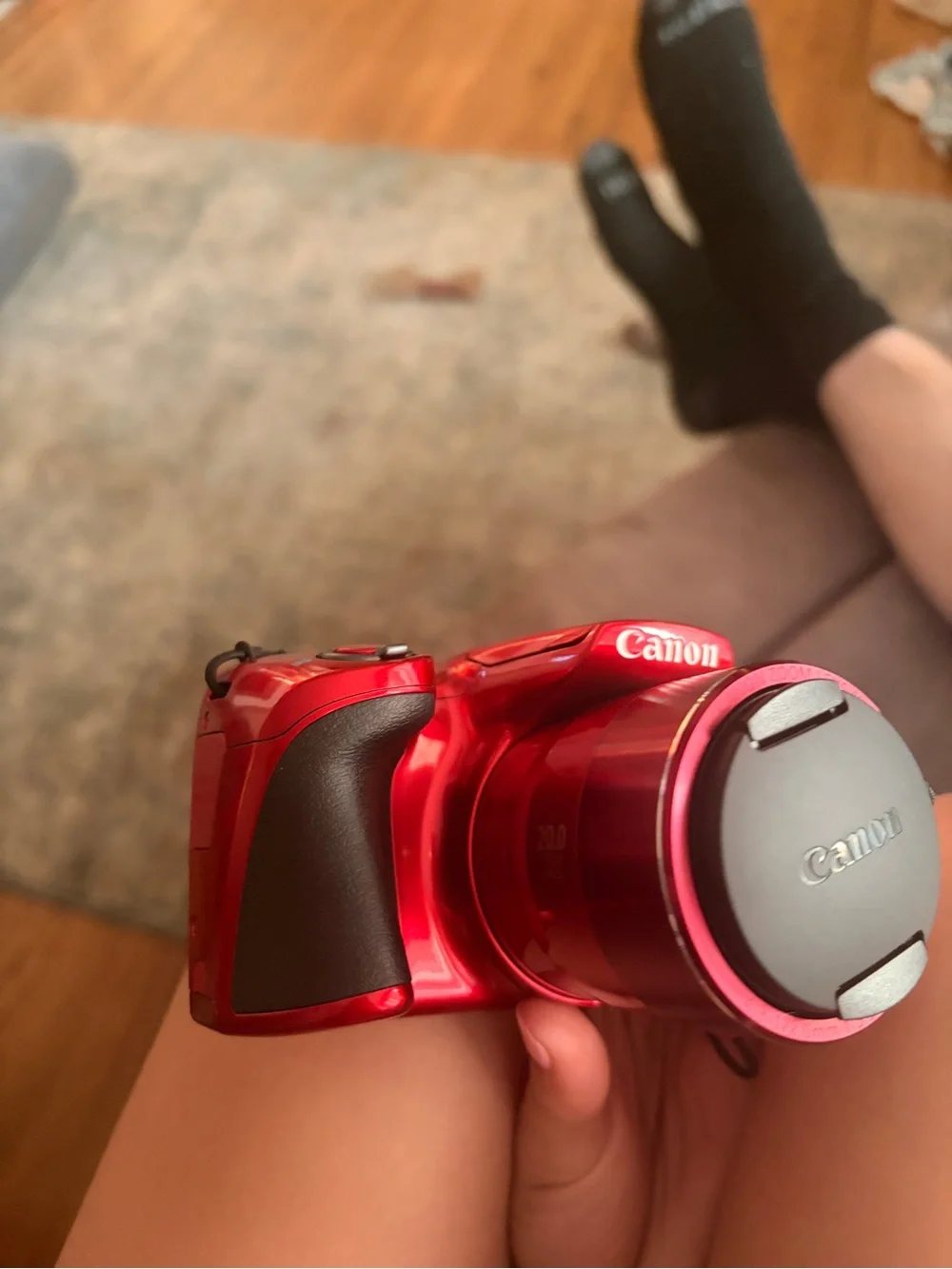 Canon Red Compact Point-and-Shoot Digital Camera